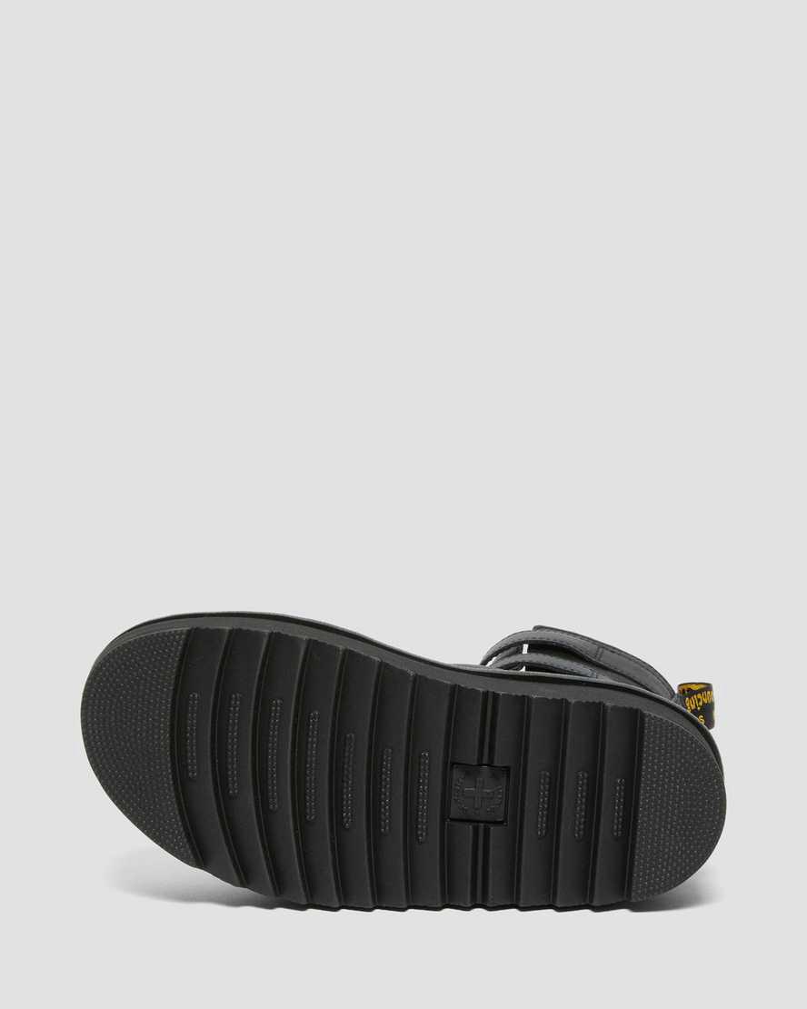 Dr Martens Giavanna Leather Platform Gladiator-sandalen Damen Schwarz | 261037-EGW