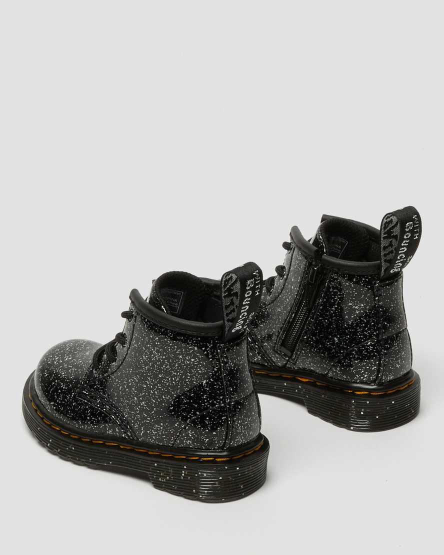 Dr Martens Infant 1460 Glitter Stiefeletten Kinder Schwarz | 697830-CEH