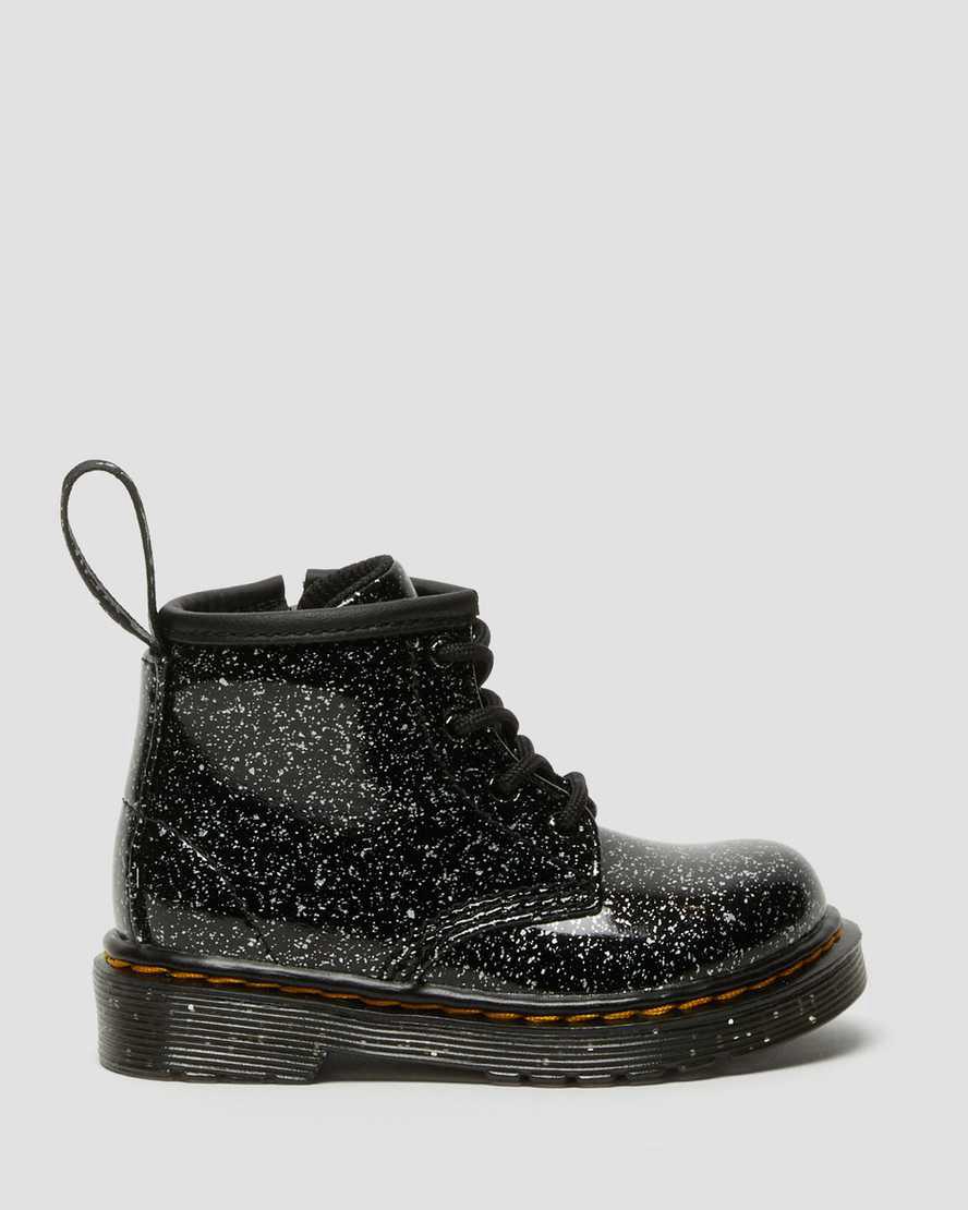 Dr Martens Infant 1460 Glitter Stiefeletten Kinder Schwarz | 697830-CEH