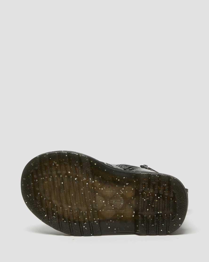 Dr Martens Infant 1460 Glitter Stiefeletten Kinder Schwarz | 697830-CEH