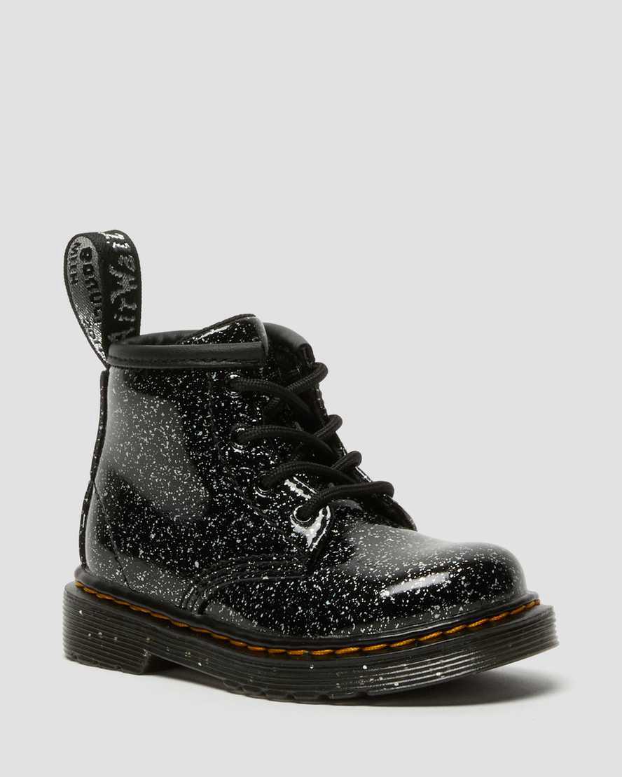 Dr Martens Infant 1460 Glitter Stiefeletten Kinder Schwarz | 697830-CEH