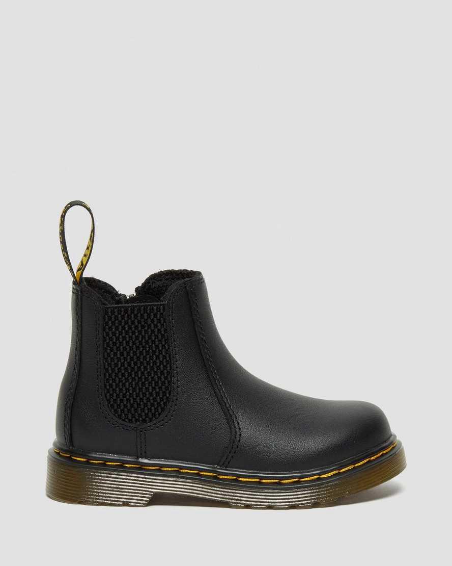 Dr Martens Infant/Toddler 2976 Softy T Leather Chelsea Stiefel Kinder Schwarz | 297610-EXP