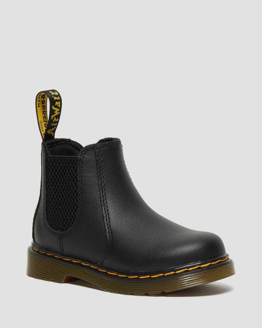 Dr Martens Infant/Toddler 2976 Softy T Leather Chelsea Stiefel Kinder Schwarz | 297610-EXP