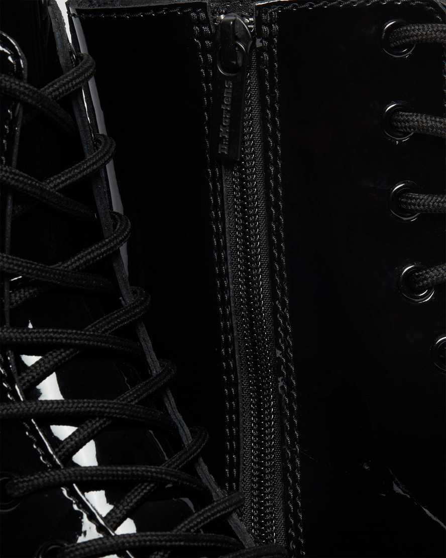 Dr Martens Jadon Boot Patent Leather Platforms Stiefeletten Damen Schwarz | 210765-FJW