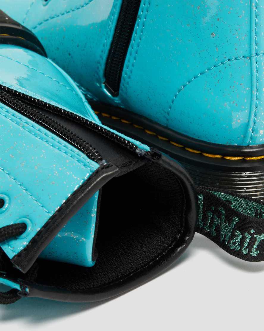 Dr Martens Junior 1460 Glitter Schnürstiefel Kinder Türkis | 170953-DTL