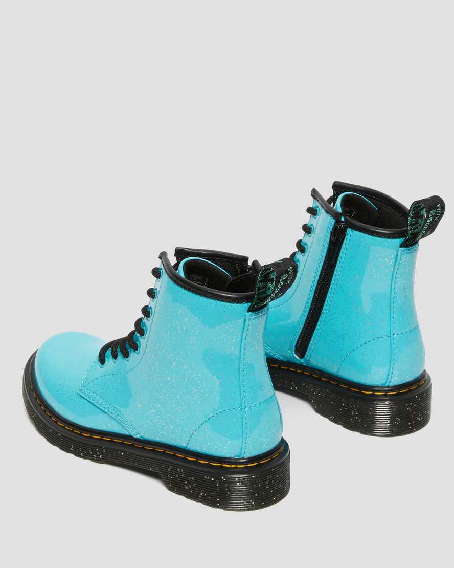 Dr Martens Junior 1460 Glitter Schnürstiefel Kinder Türkis | 170953-DTL