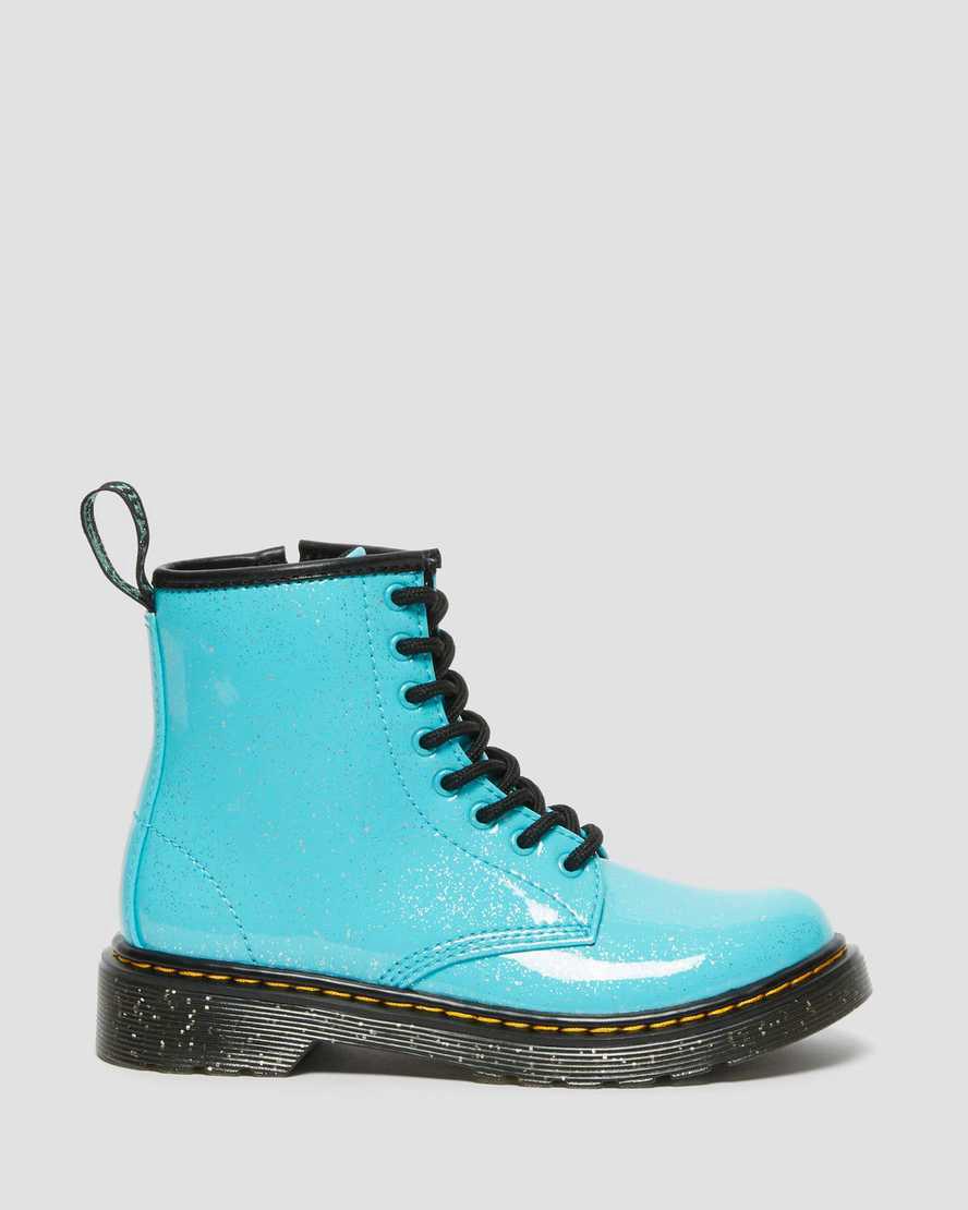 Dr Martens Junior 1460 Glitter Schnürstiefel Kinder Türkis | 170953-DTL