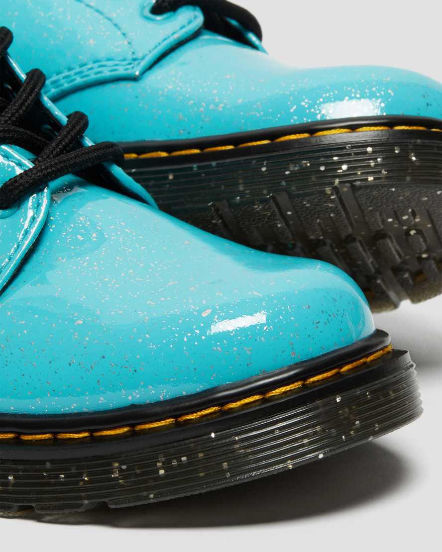 Dr Martens Junior 1460 Glitter Schnürstiefel Kinder Türkis | 170953-DTL