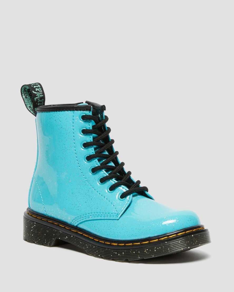 Dr Martens Junior 1460 Glitter Schnürstiefel Kinder Türkis | 170953-DTL