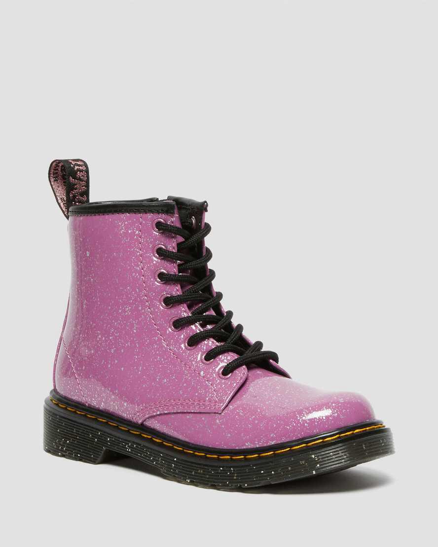 Dr Martens Junior 1460 Glitter Schnürstiefel Kinder Rosa | 921534-WUC