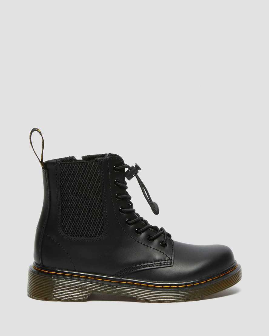 Dr Martens Junior 1460 Harper Leather Stiefel Kinder Schwarz | 246109-QCN
