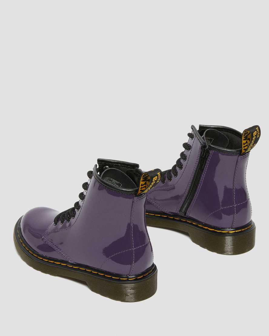 Dr Martens Junior 1460 Patent Leather Schnürstiefel Kinder Blackcurrant Lamper | 901483-RJM
