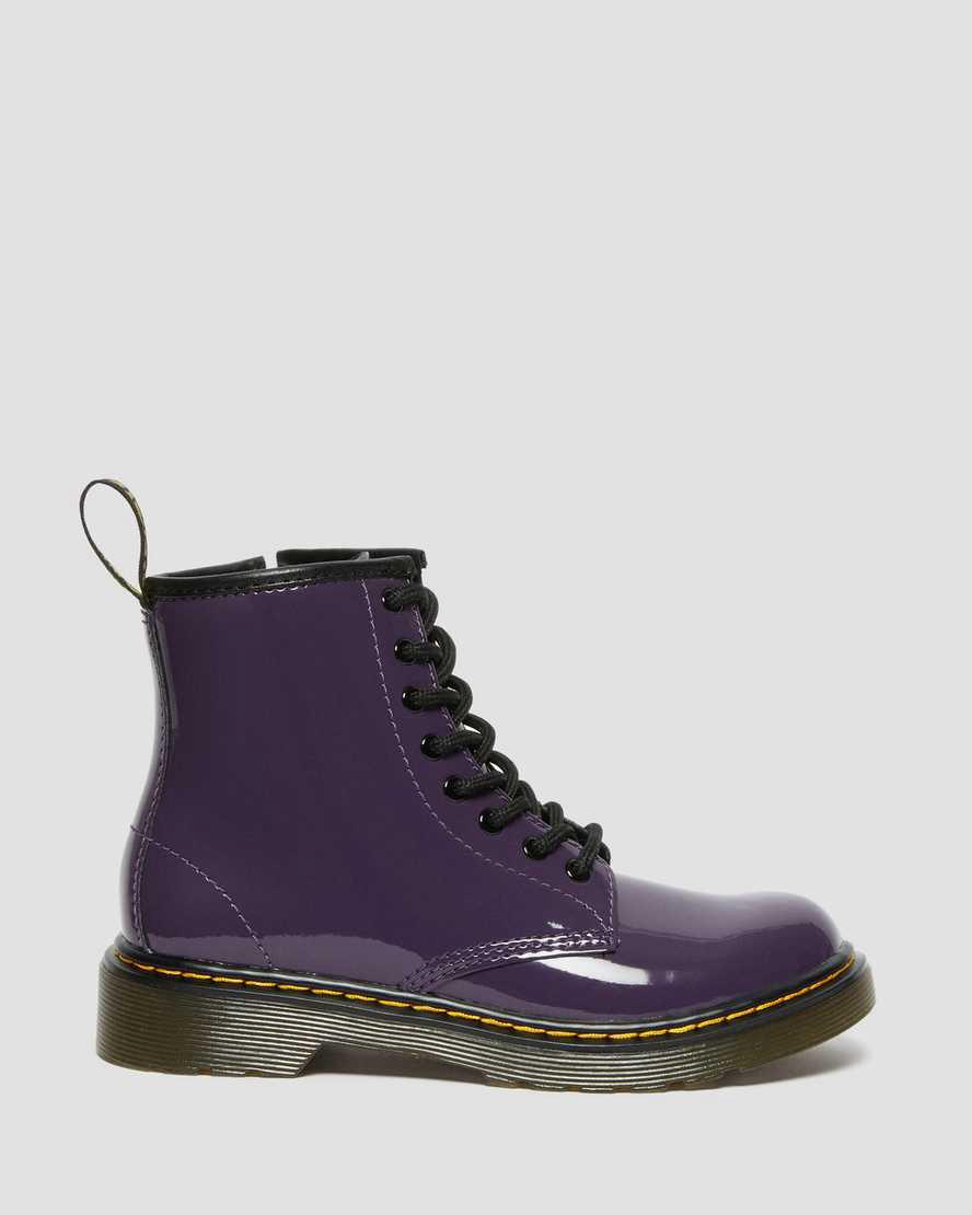 Dr Martens Junior 1460 Patent Leather Schnürstiefel Kinder Blackcurrant Lamper | 901483-RJM