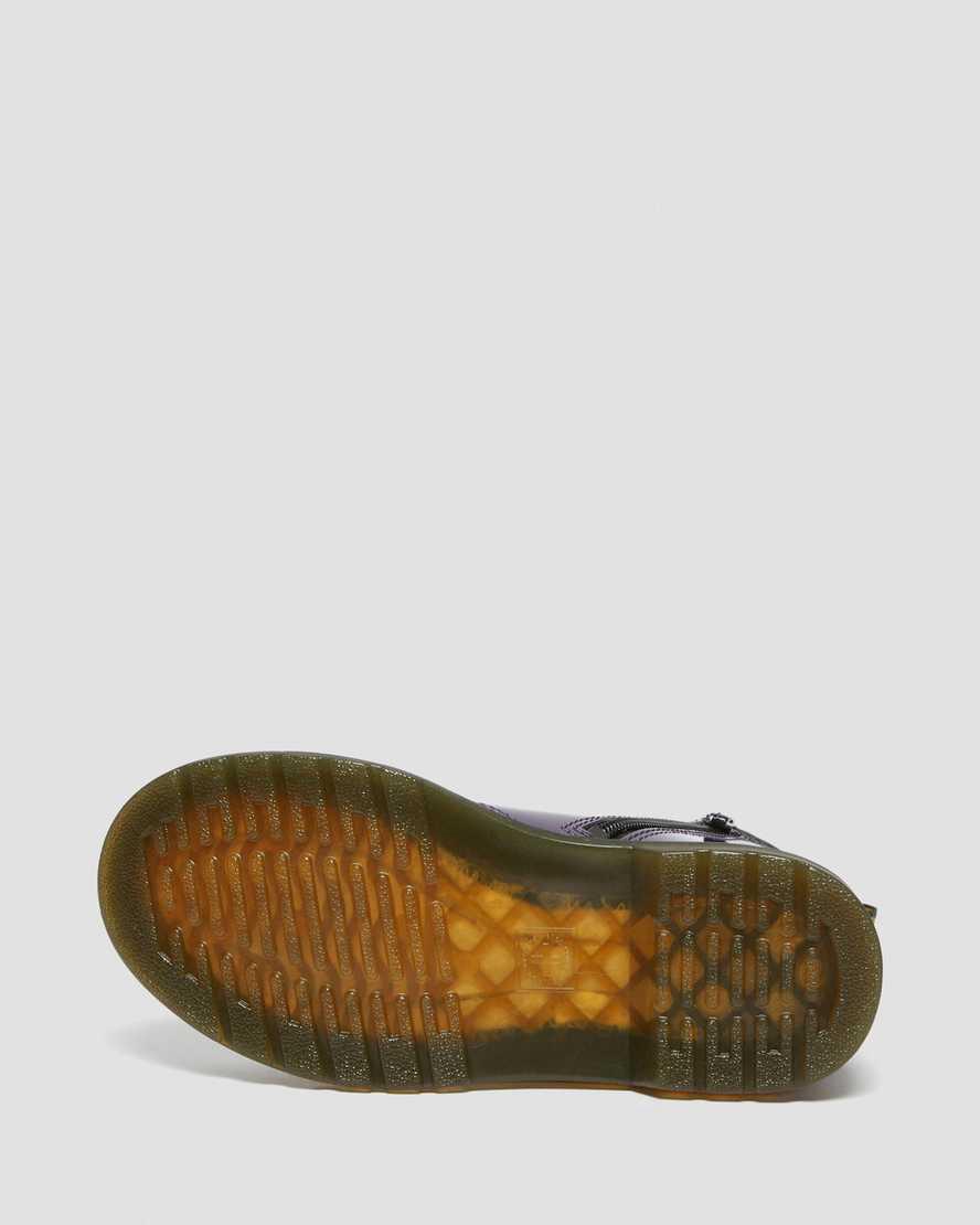 Dr Martens Junior 1460 Patent Leather Schnürstiefel Kinder Blackcurrant Lamper | 901483-RJM