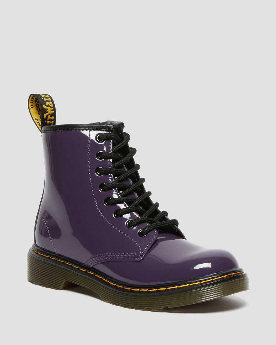 Dr Martens Junior 1460 Patent Leather Schnürstiefel Kinder Blackcurrant Lamper | 901483-RJM