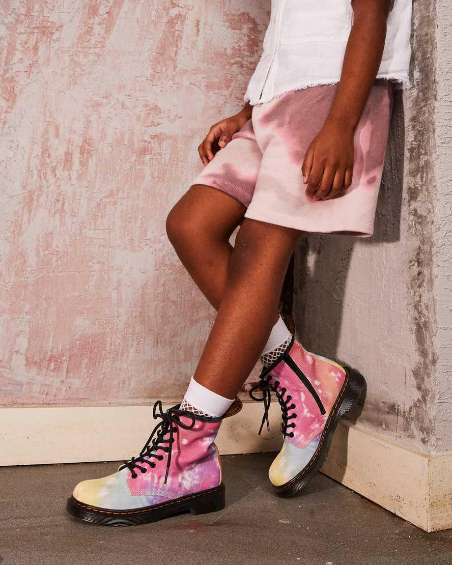 Dr Martens Junior 1460 Tie Dye Schnürstiefel Kinder Multi Tie Dye | 065431-JLH