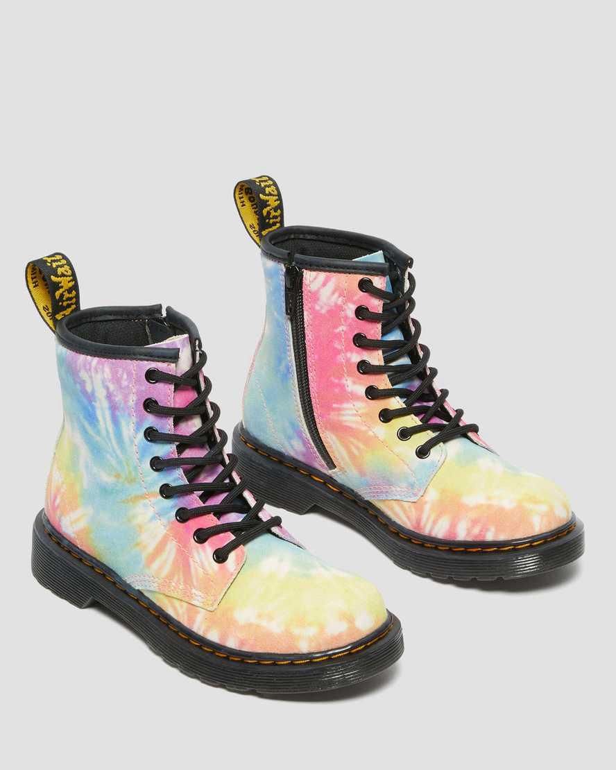 Dr Martens Junior 1460 Tie Dye Schnürstiefel Kinder Multi Tie Dye | 065431-JLH