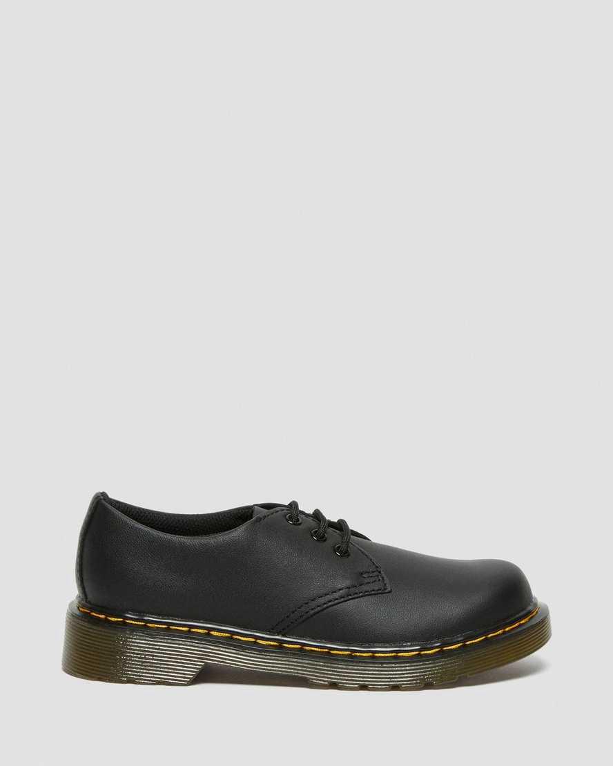 Dr Martens Junior 1461 Softy T Leather Schuhe Kinder Schwarz | 457612-HDF