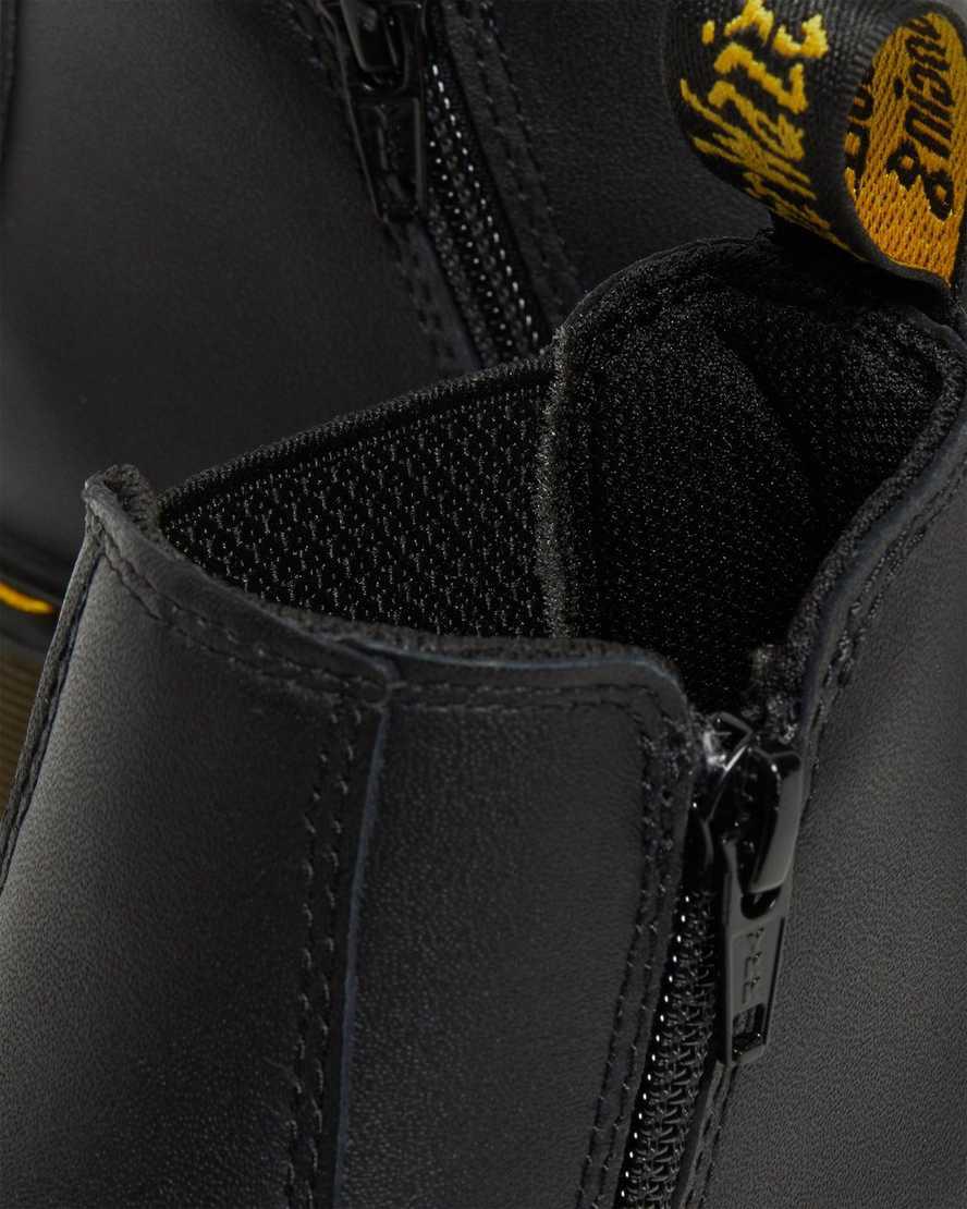 Dr Martens Junior 2976 Softy T Leather Chelsea Stiefel Kinder Schwarz | 165397-SUO