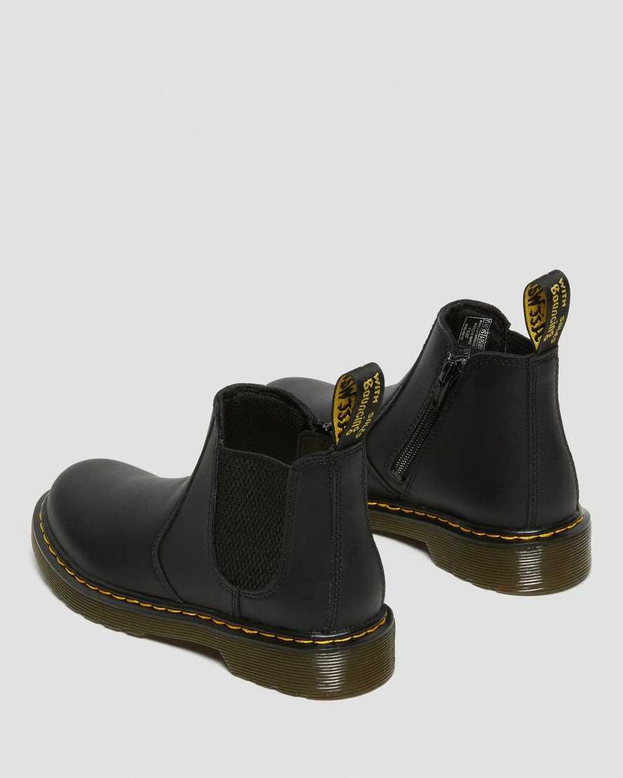 Dr Martens Junior 2976 Softy T Leather Chelsea Stiefel Kinder Schwarz | 165397-SUO