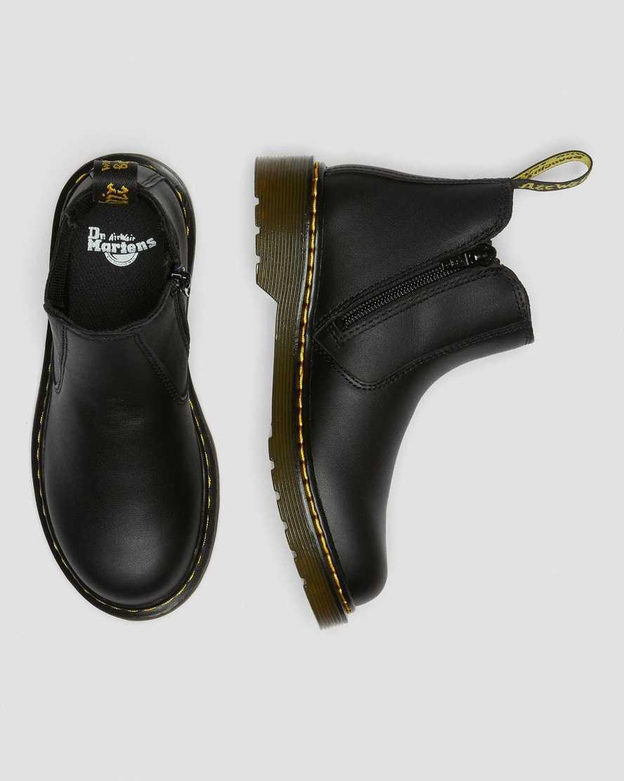 Dr Martens Junior 2976 Softy T Leather Chelsea Stiefel Kinder Schwarz | 165397-SUO