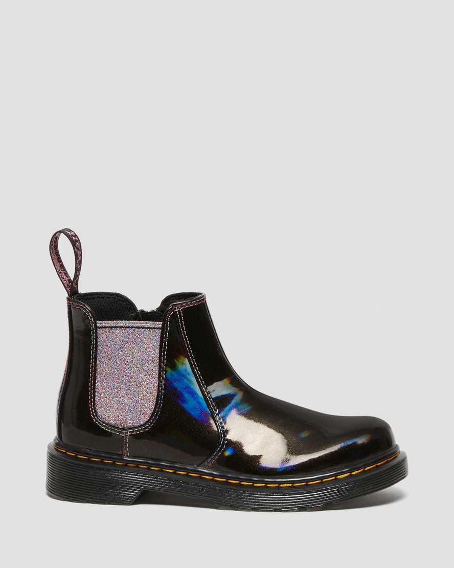 Dr Martens Junior 2976 Sparkle Rays Chelsea Stiefel Kinder Schwarz | 843150-ASD