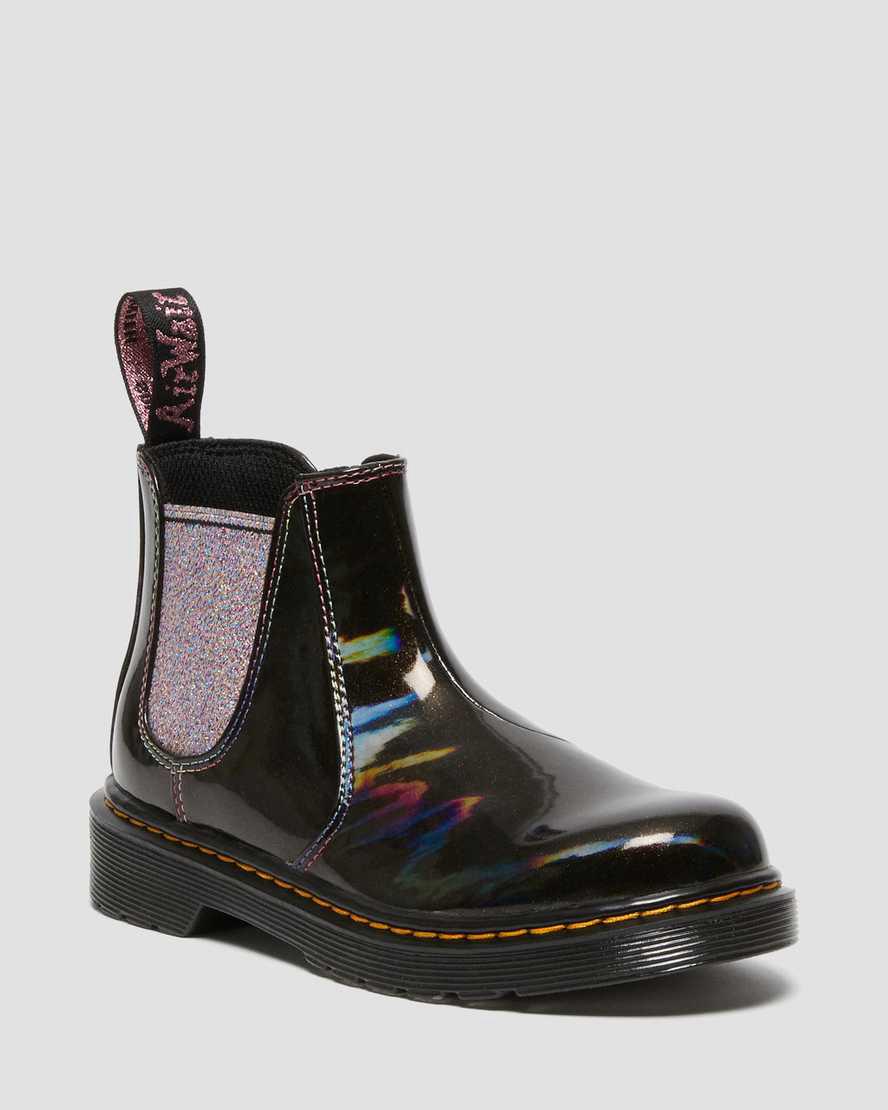 Dr Martens Junior 2976 Sparkle Rays Chelsea Stiefel Kinder Schwarz | 843150-ASD