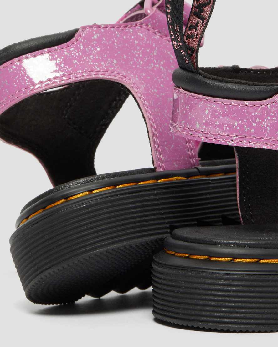 Dr Martens Junior Klaire Glitter Sandalen Kinder Rosa | 902865-YBW