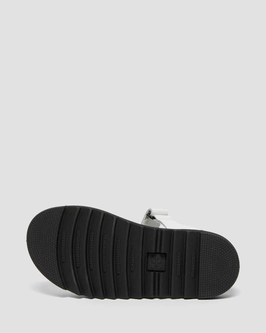 Dr Martens Junior Vossie Leather Sandalen Kinder Weiß | 305174-HFR