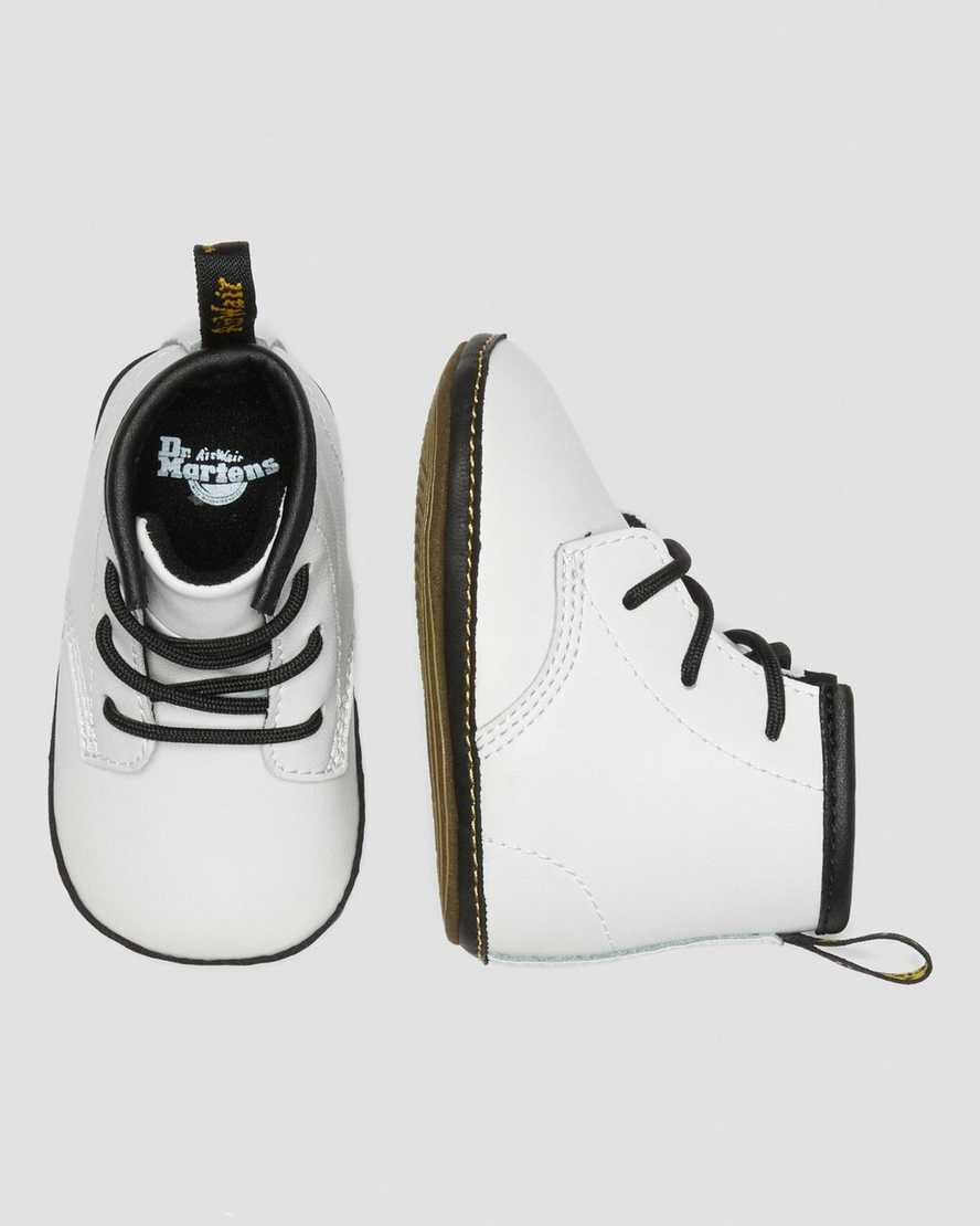 Dr Martens Newborn 1460 Auburn Leather Stiefeletten Kinder Weiß | 580724-BOF