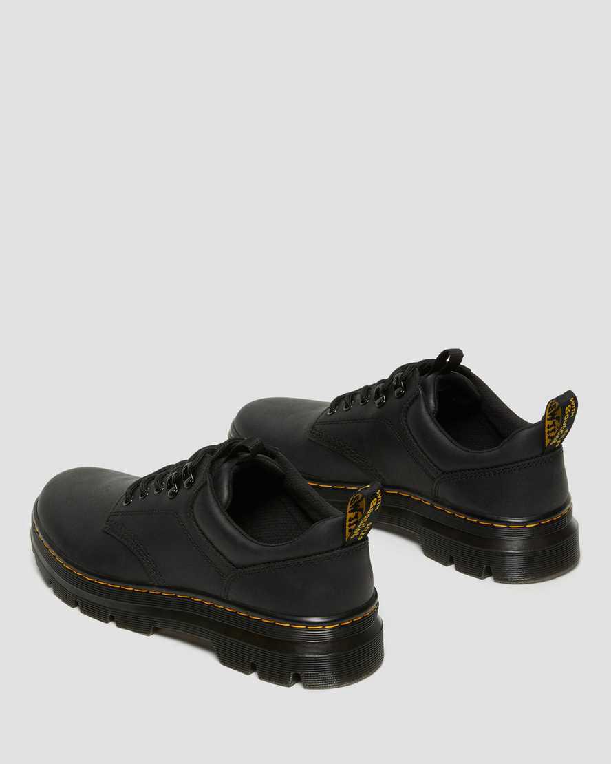 Dr Martens Reeder Wyoming Leather Utility Oxfords Schuhe Herren Schwarz | 269074-GQM