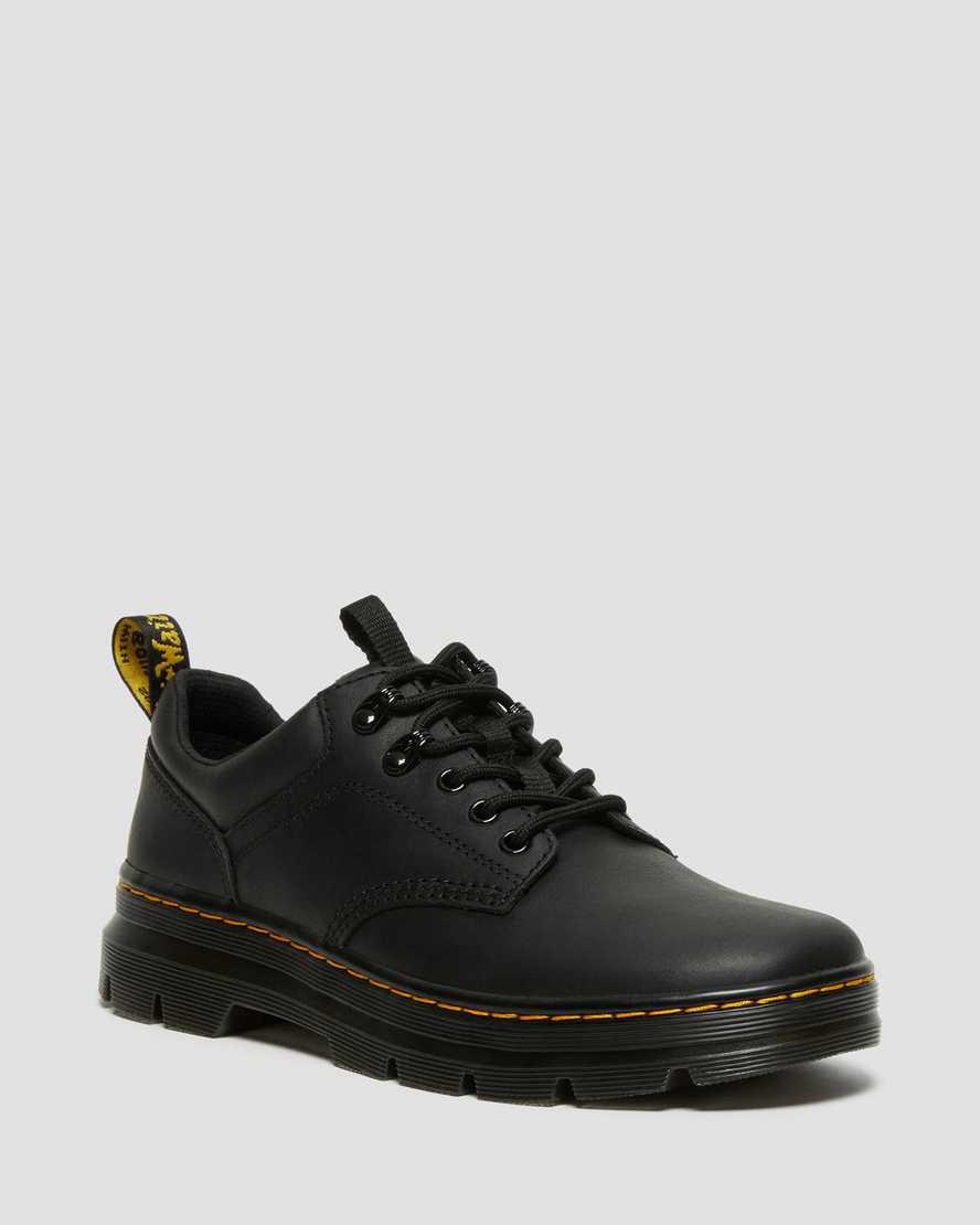 Dr Martens Reeder Wyoming Leather Utility Oxfords Schuhe Herren Schwarz | 269074-GQM