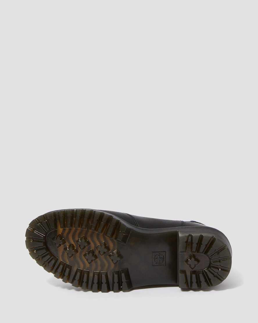 Dr Martens Rometty Wyoming Leather Platform Chelsea Stiefel Damen Schwarz | 397281-ENF