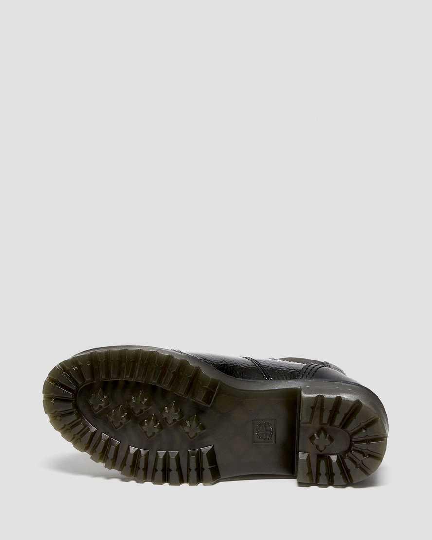 Dr Martens Rozalie Distressed Patent Heeled Chelsea Stiefeletten Damen Schwarz | 853617-ZEL