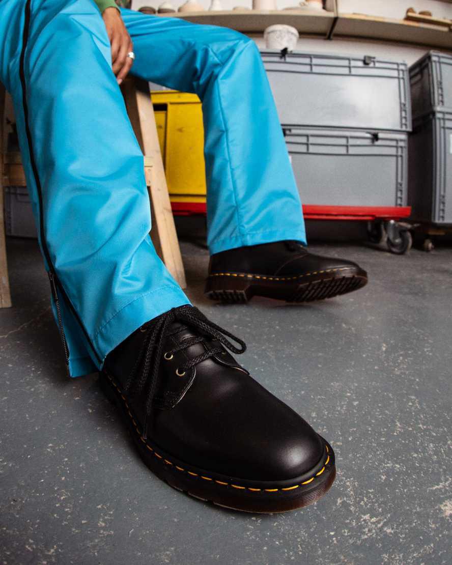 Dr Martens Smiths Vintage Smooth Leather Dress Oxfords Schuhe Herren Schwarz | 169837-BTS