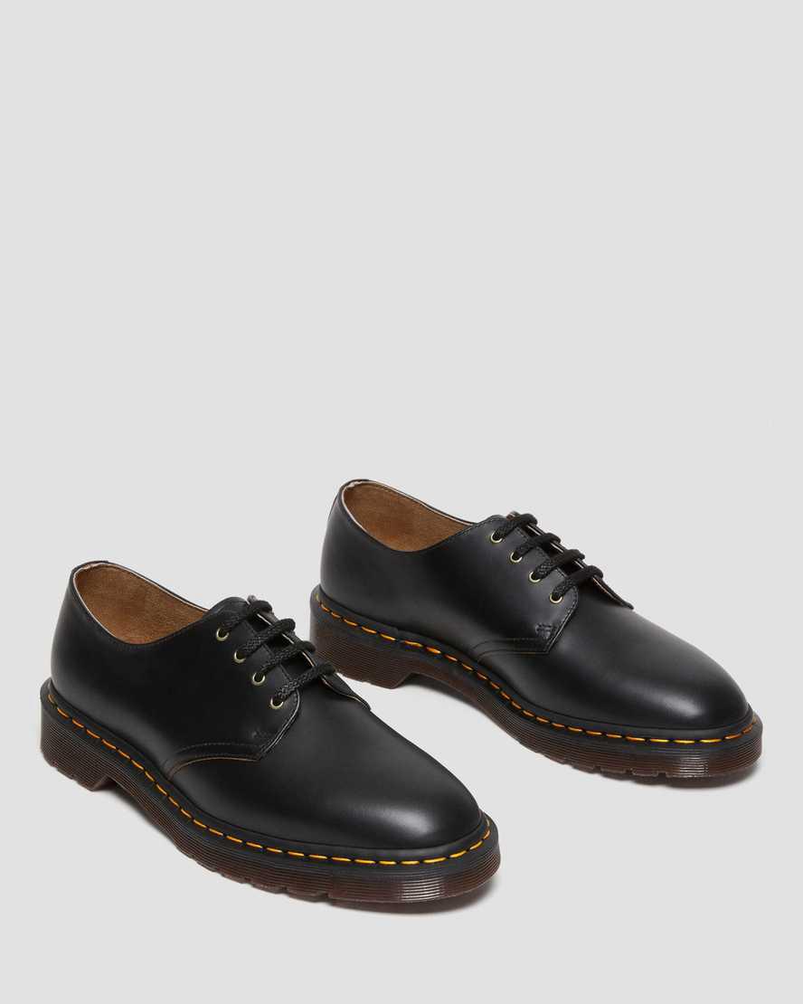 Dr Martens Smiths Vintage Smooth Leather Dress Oxfords Schuhe Herren Schwarz | 169837-BTS