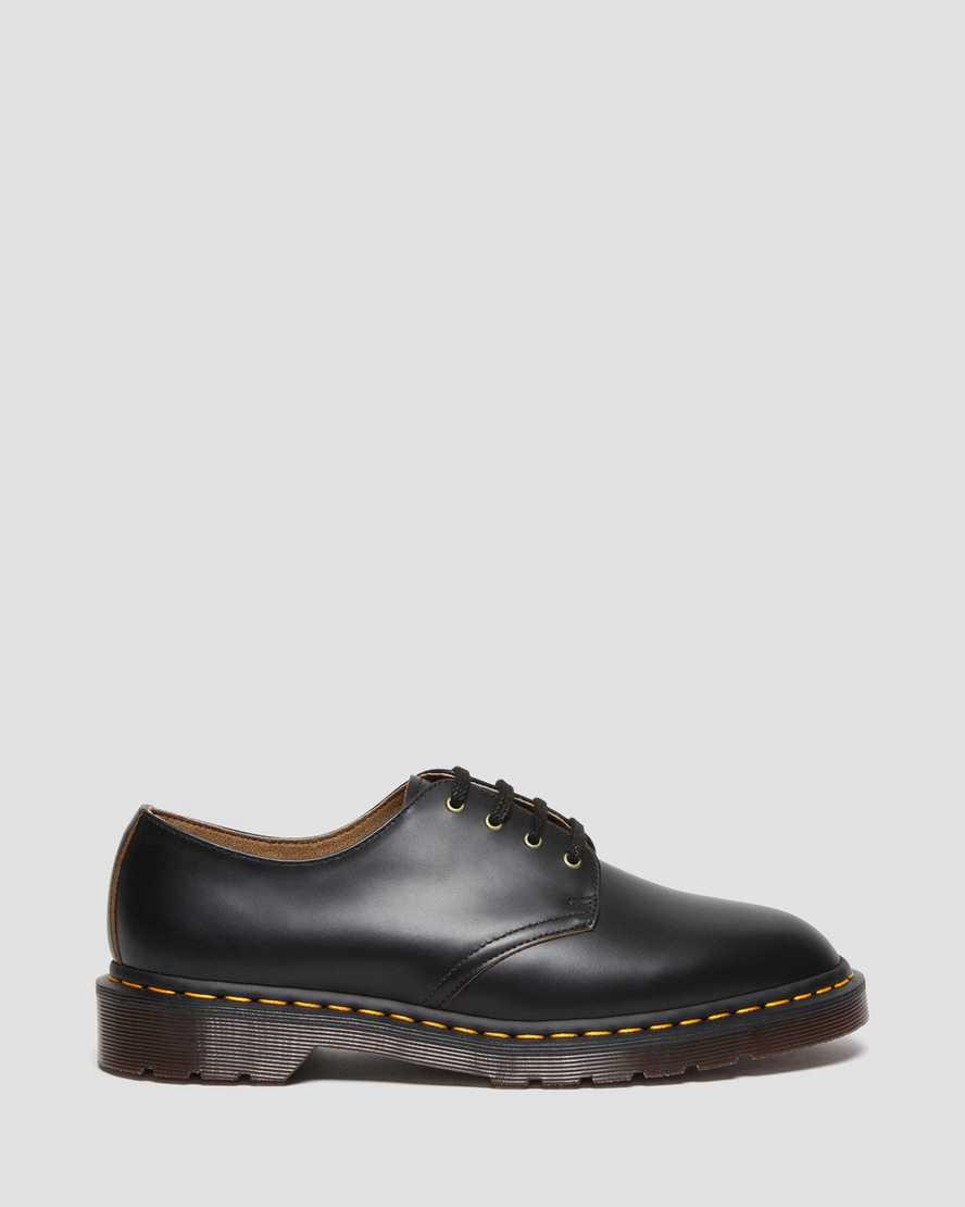 Dr Martens Smiths Vintage Smooth Leather Dress Oxfords Schuhe Herren Schwarz | 169837-BTS