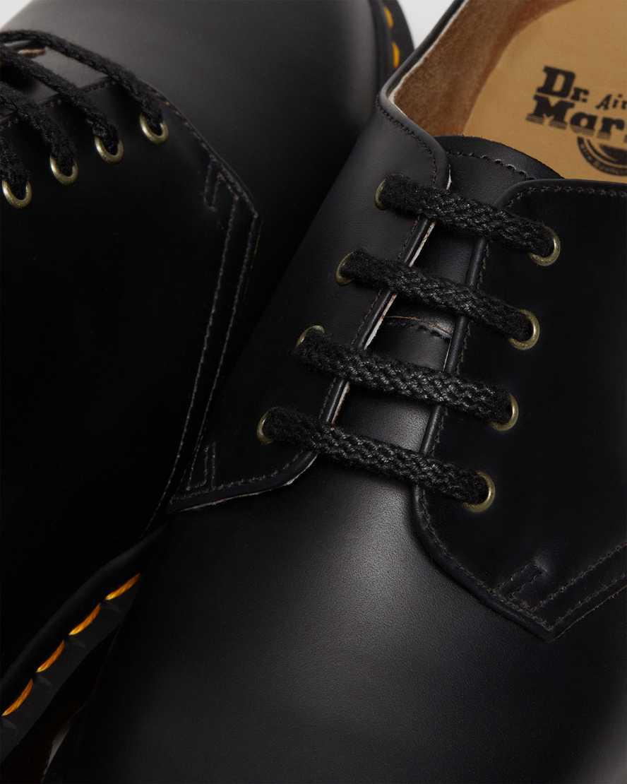 Dr Martens Smiths Vintage Smooth Leather Dress Oxfords Schuhe Herren Schwarz | 169837-BTS