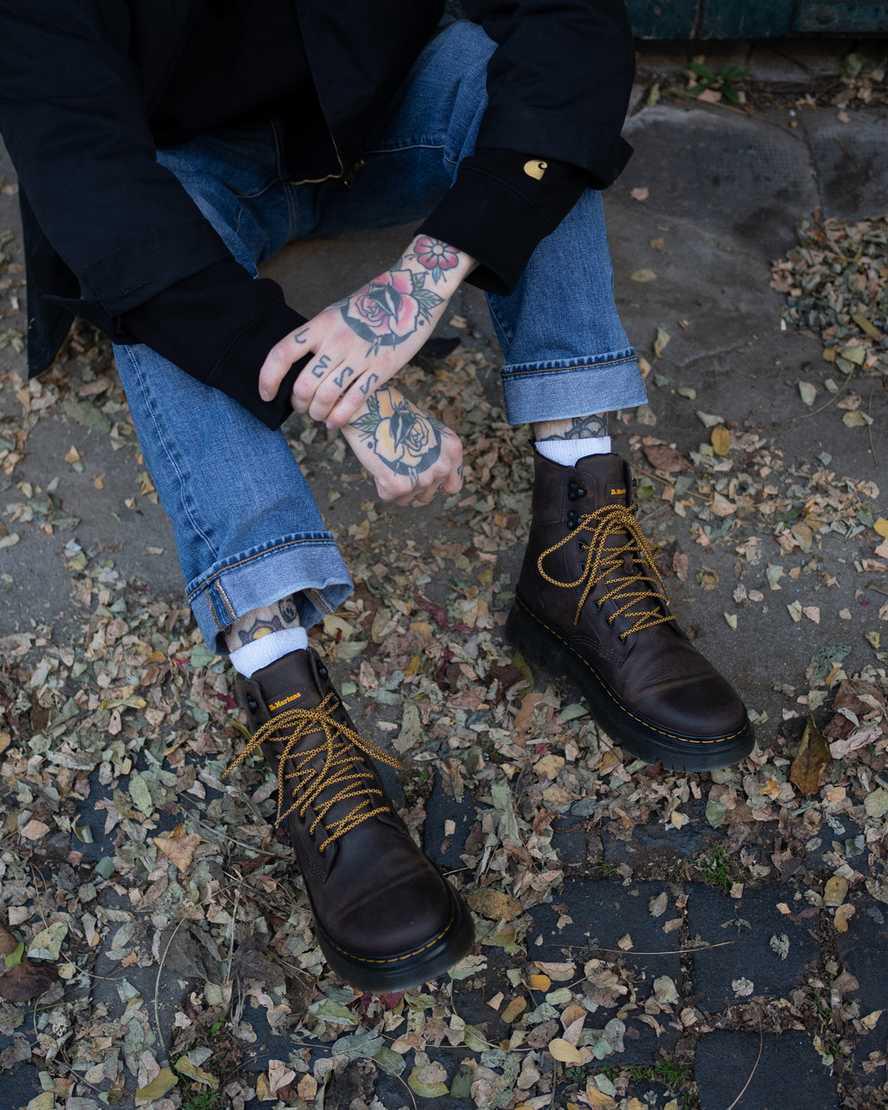 Dr Martens Tarik Crazy Horse Leather Utility Stiefeletten Herren Dunkelbraun | 254309-ESW