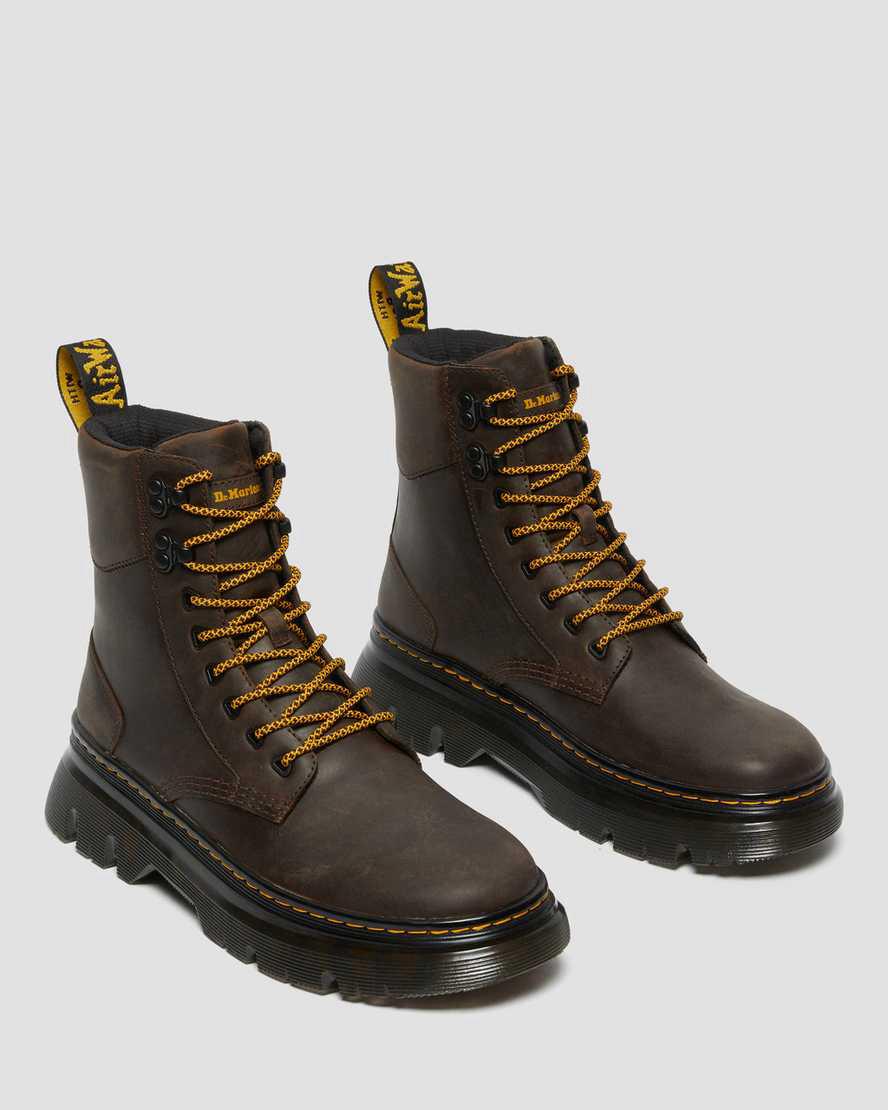 Dr Martens Tarik Crazy Horse Leather Utility Stiefeletten Herren Dunkelbraun | 254309-ESW