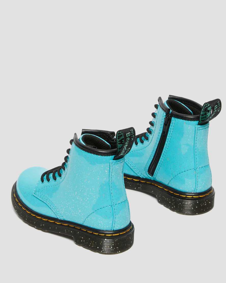 Dr Martens Toddler 1460 Glitter Schnürstiefel Kinder Türkis | 981647-QBW