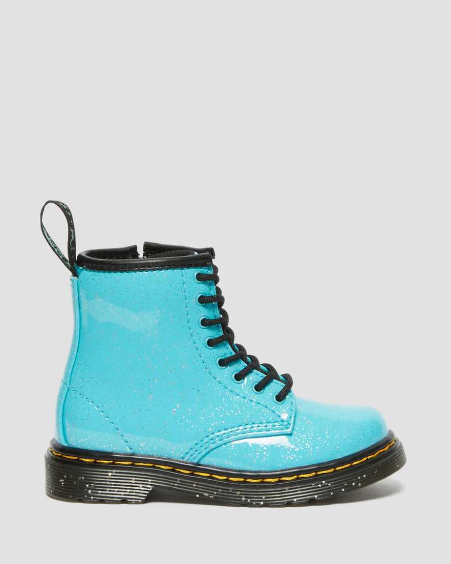 Dr Martens Toddler 1460 Glitter Schnürstiefel Kinder Türkis | 981647-QBW