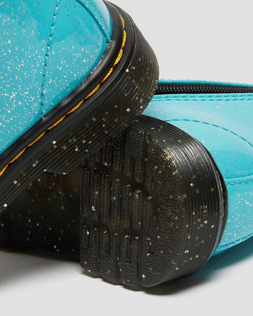Dr Martens Toddler 1460 Glitter Schnürstiefel Kinder Türkis | 981647-QBW