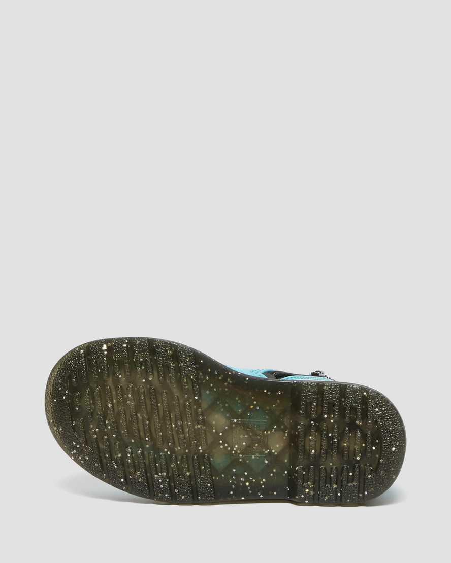 Dr Martens Toddler 1460 Glitter Schnürstiefel Kinder Türkis | 981647-QBW