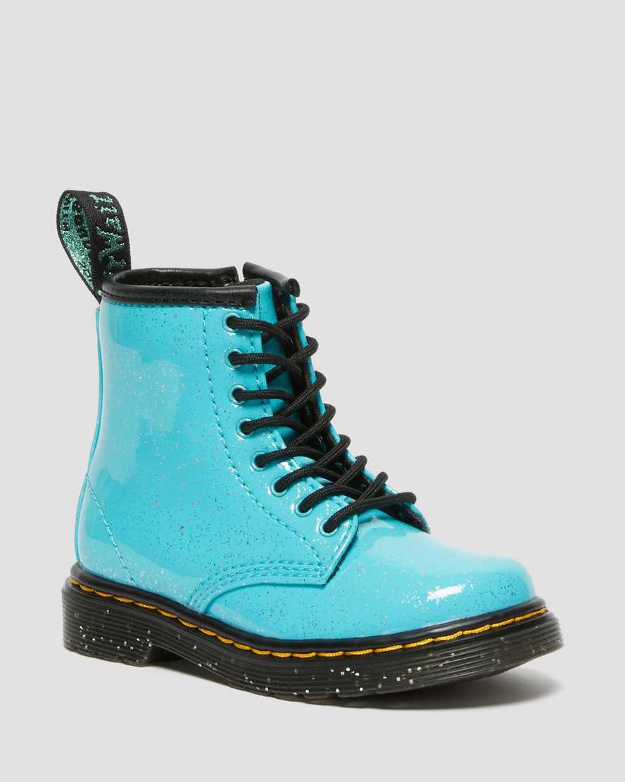 Dr Martens Toddler 1460 Glitter Schnürstiefel Kinder Türkis | 981647-QBW