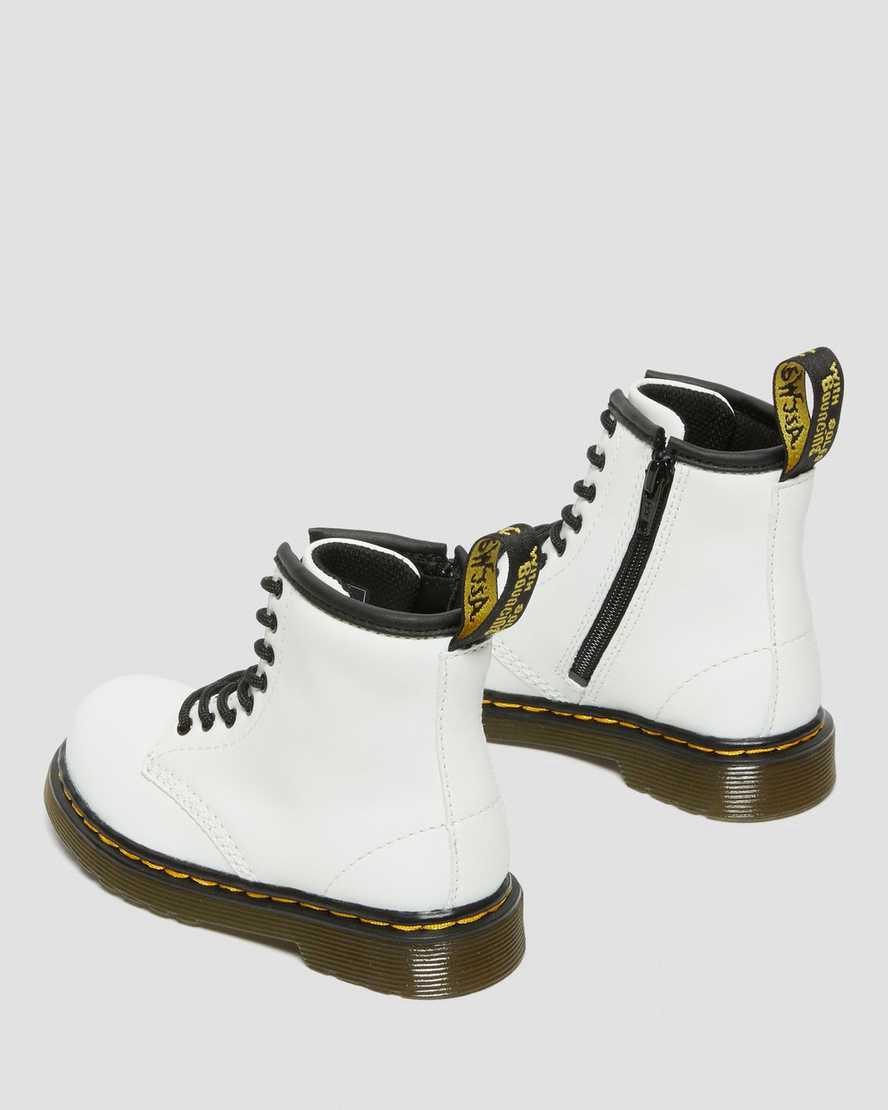 Dr Martens Toddler 1460 Leather Schnürstiefel Kinder Weiß | 205793-SKU