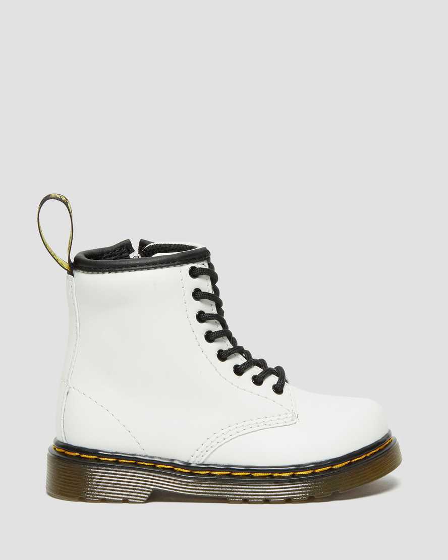 Dr Martens Toddler 1460 Leather Schnürstiefel Kinder Weiß | 205793-SKU