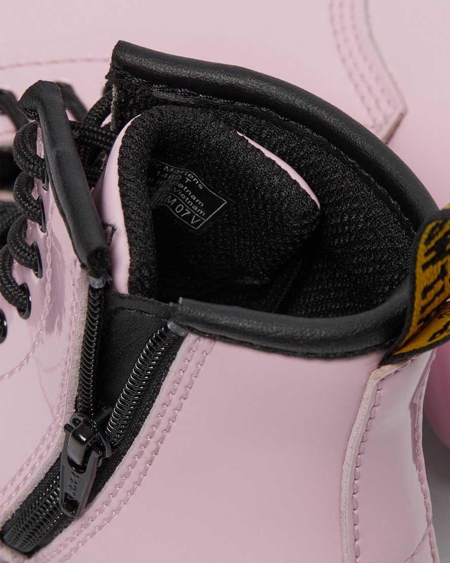 Dr Martens Toddler 1460 Patent Leather Schnürstiefel Kinder Rosa | 416092-VDQ