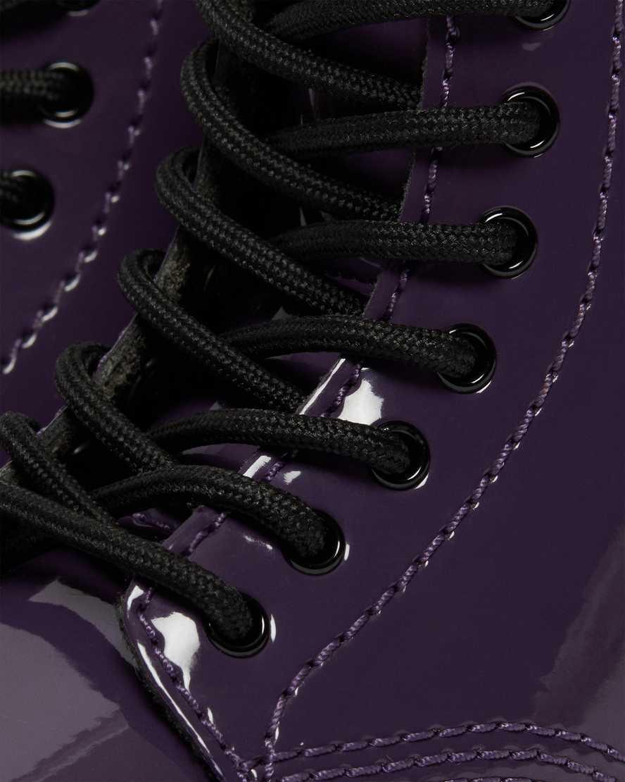 Dr Martens Toddler 1460 Patent Leather Schnürstiefel Kinder Blackcurrant Lamper | 715843-JVS