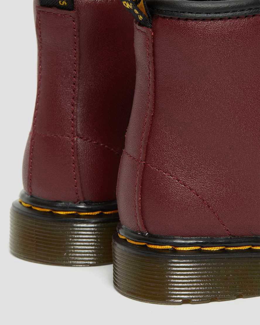 Dr Martens Toddler 1460 Softy T Leather Schnürstiefel Kinder Rot | 451976-ONM